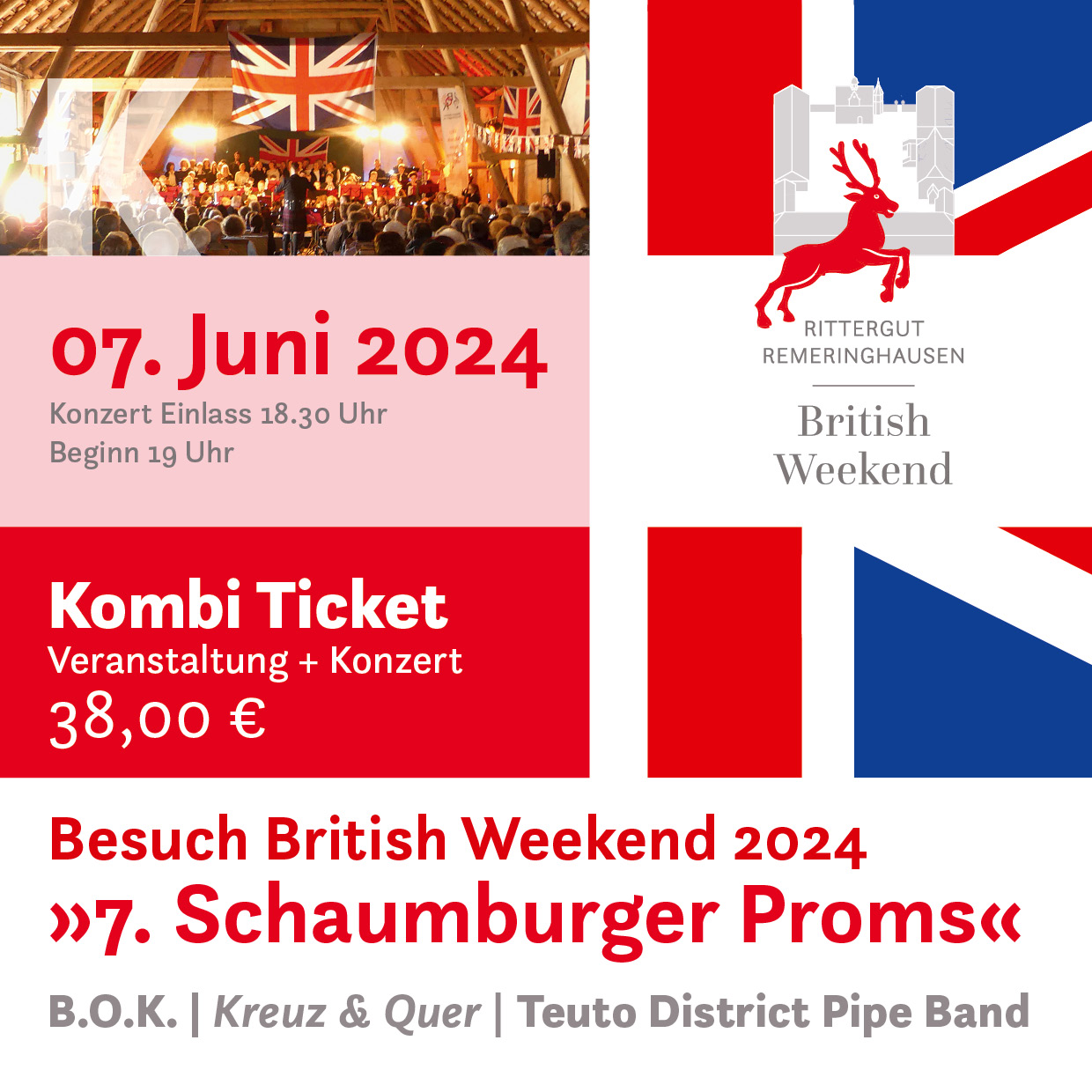 Kombi-Ticket 7. Schaumburger Proms - 7. Juni 24 (Post)