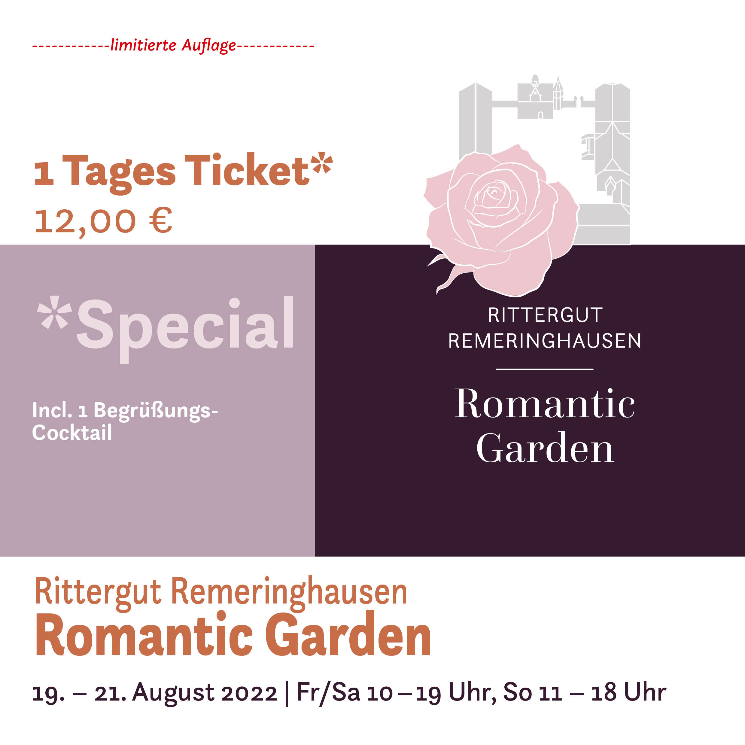Romantic Garden 2022 - 1 Tages Ticket  (Special)