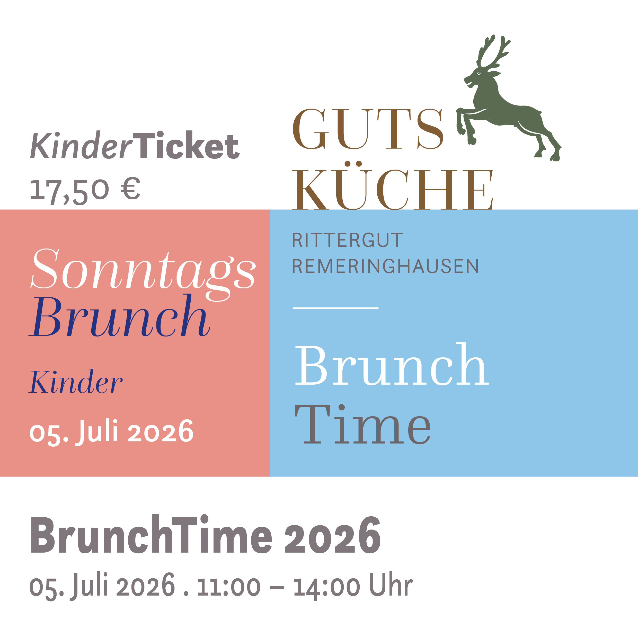 SonntagsBrunch – 05. Juli 2026*Kinderticket