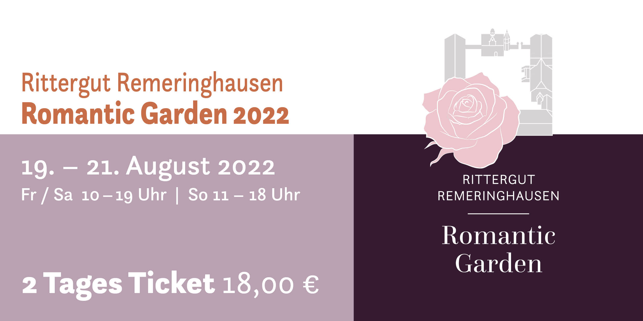 Romantic Garden 2022 - 2 Tages Ticket 