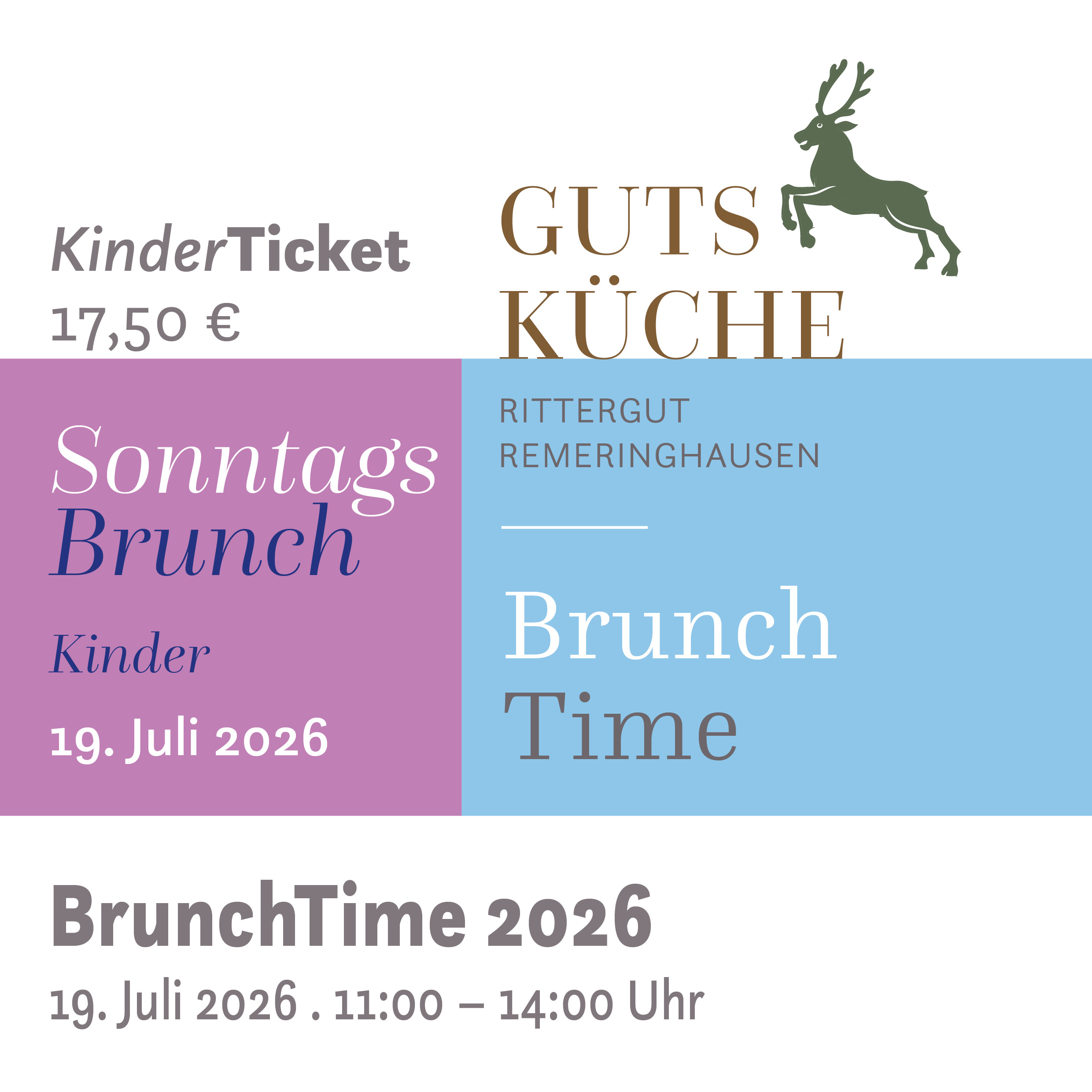 SonntagsBrunch – 19. Juli 2026*Kinderticket