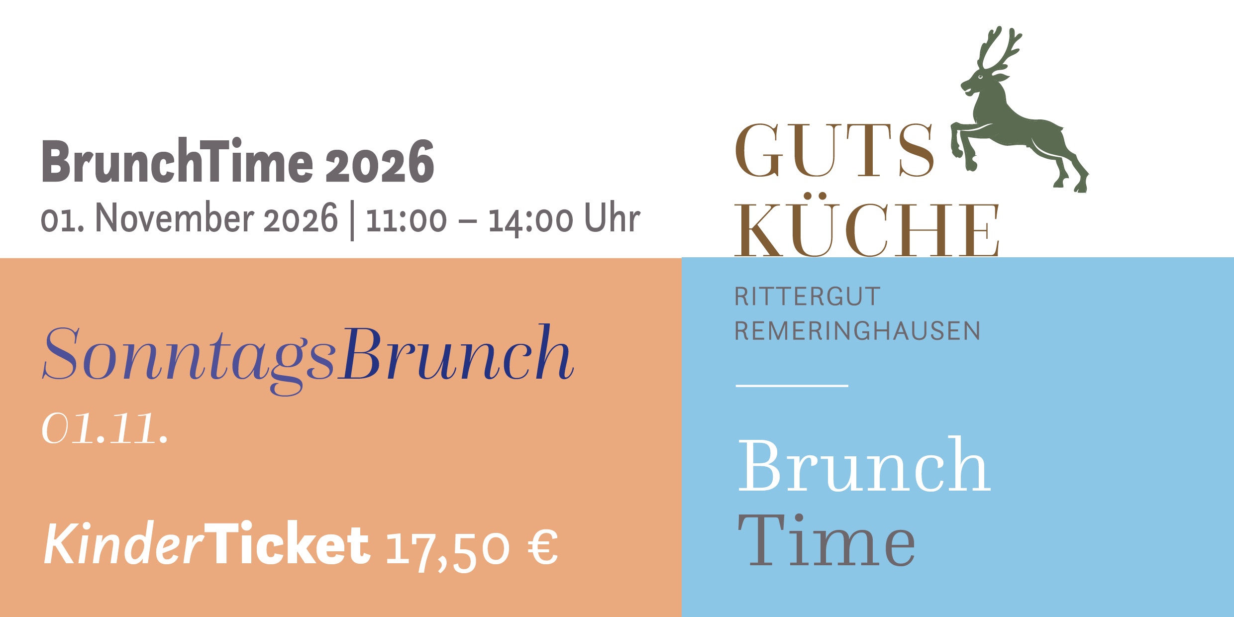 SonntagsBrunch – 01. November 2026*Kinderticket