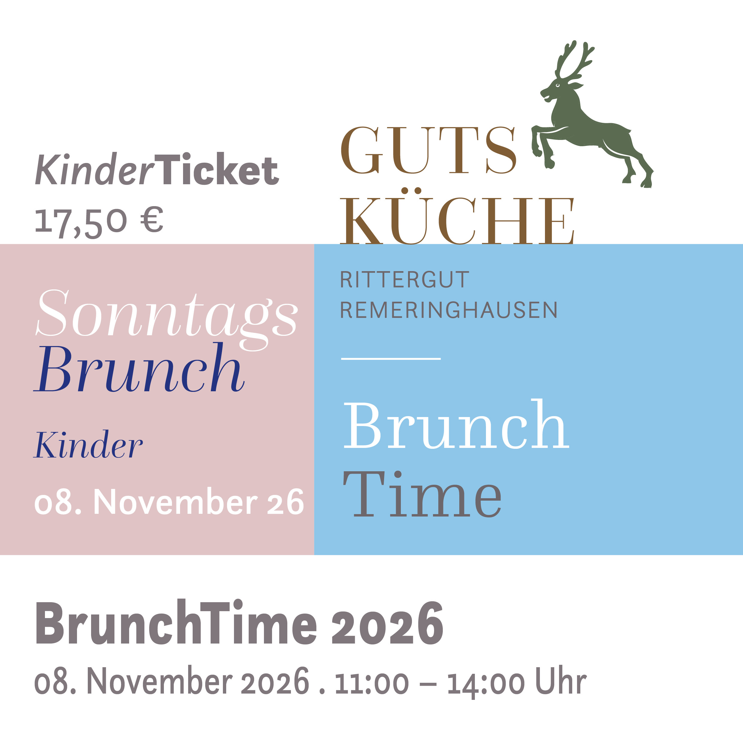 SonntagsBrunch – 08. November 2026*Kinderticket