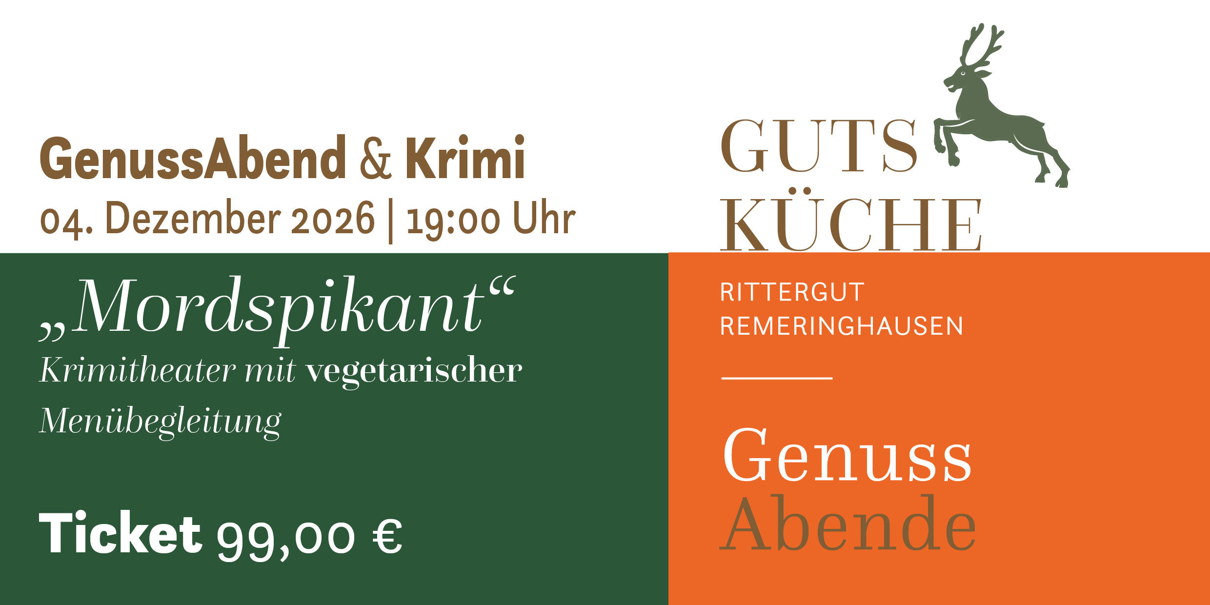 GenussAbend – vegetarisch – „MordsPikant 2.0"