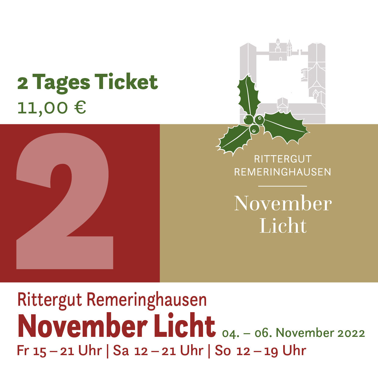 November Licht 2022 -  2Tages-Ticket   