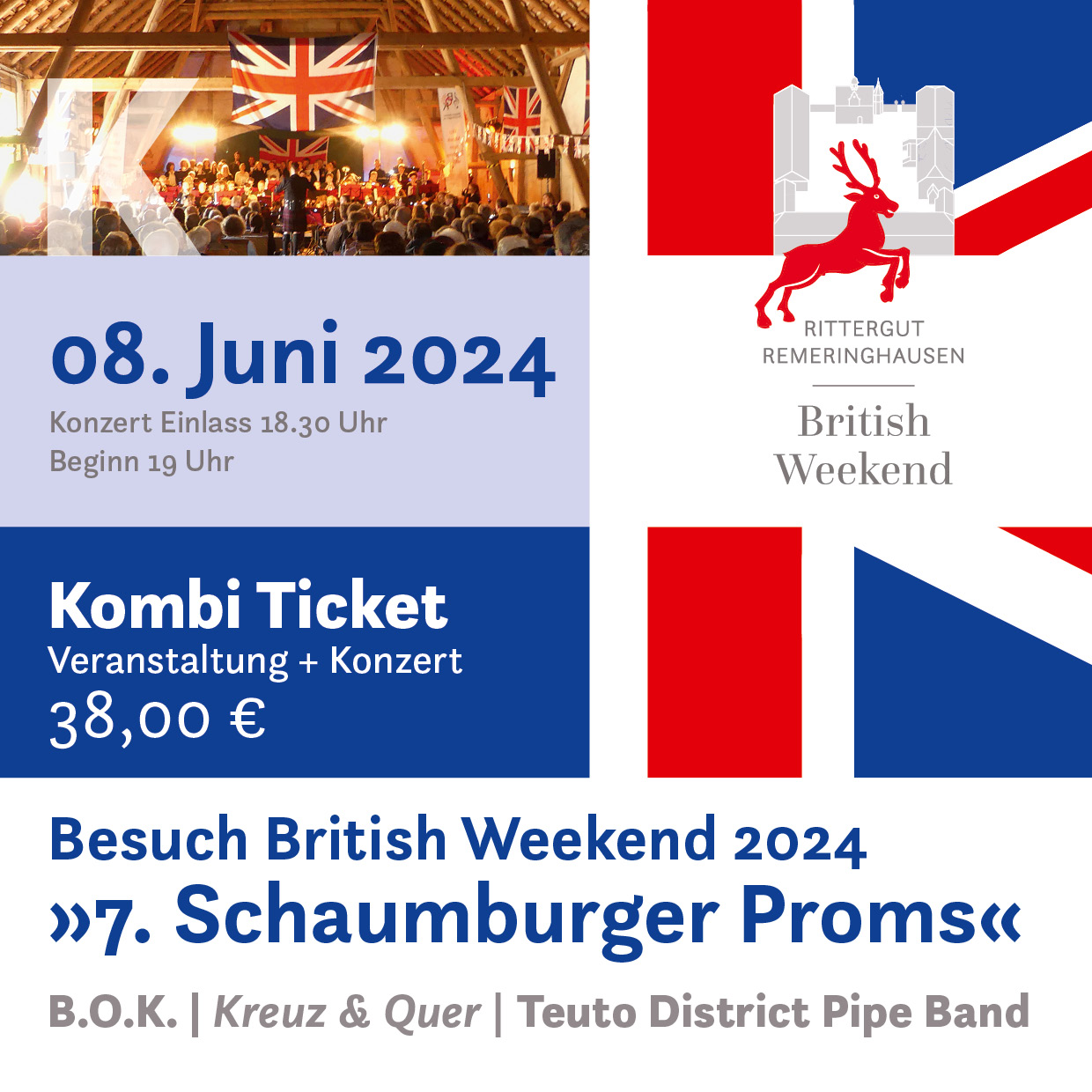 Kombi-Ticket 7. Schaumburger Proms - 8. Juni 24  (Post)