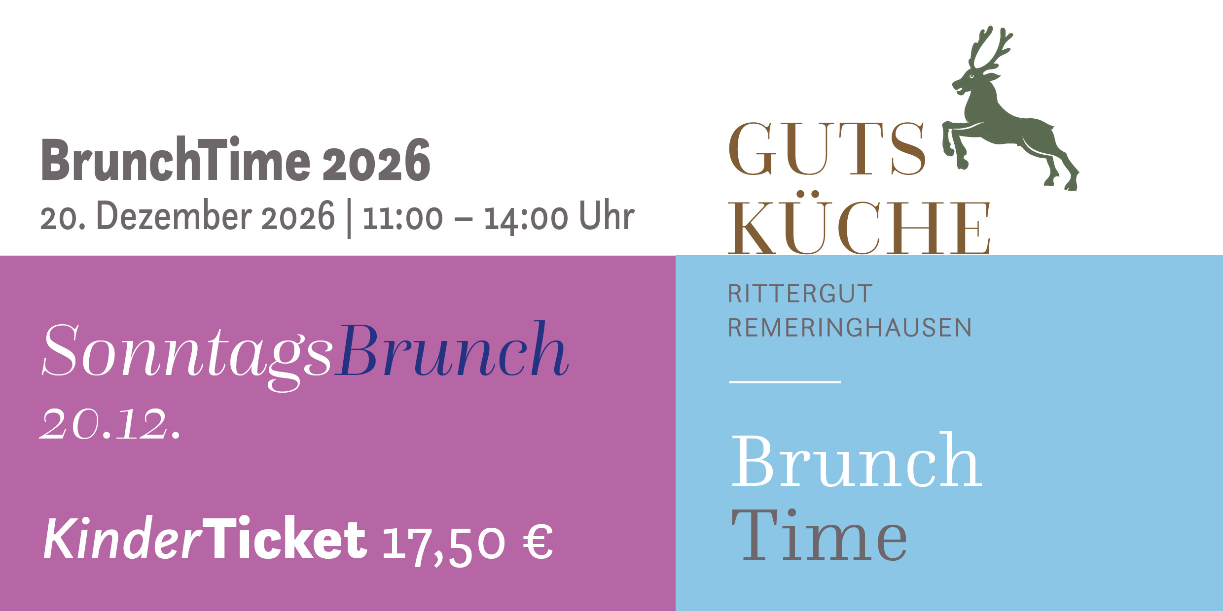 SonntagsBrunch – 20. Dezember 2026*Kinderticket