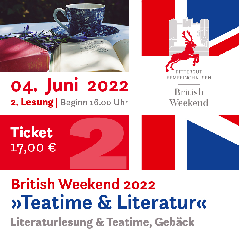 Teatime & Literatur 22 - 4. Juni 16.00 Uhr  