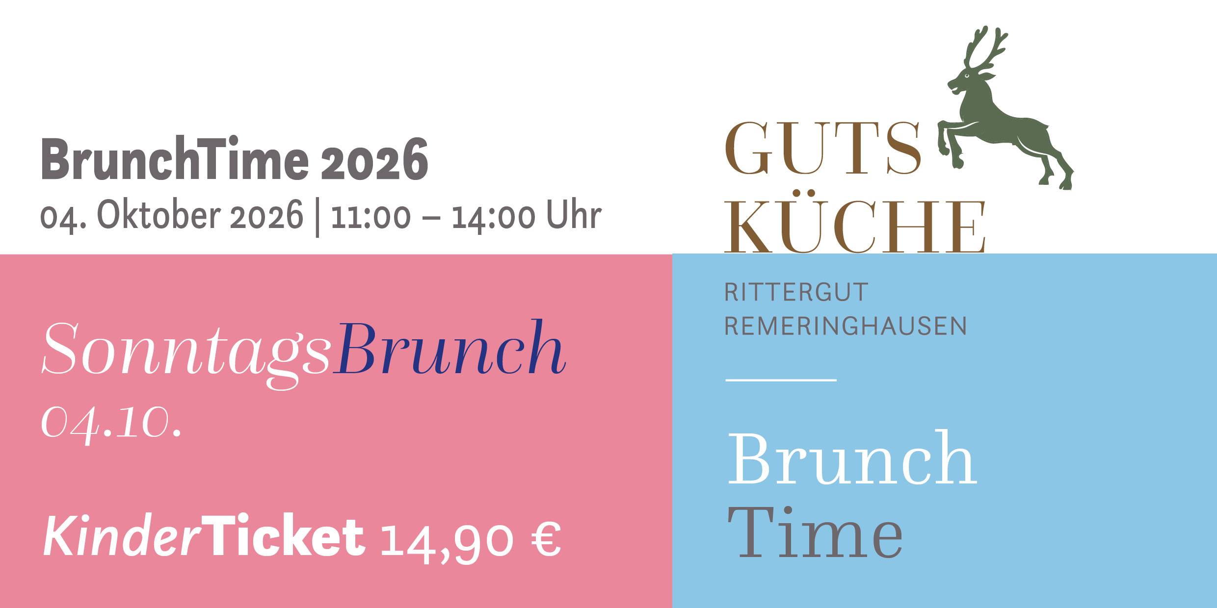 SonntagsBrunch – 04. Oktober 2026*Kinderticket