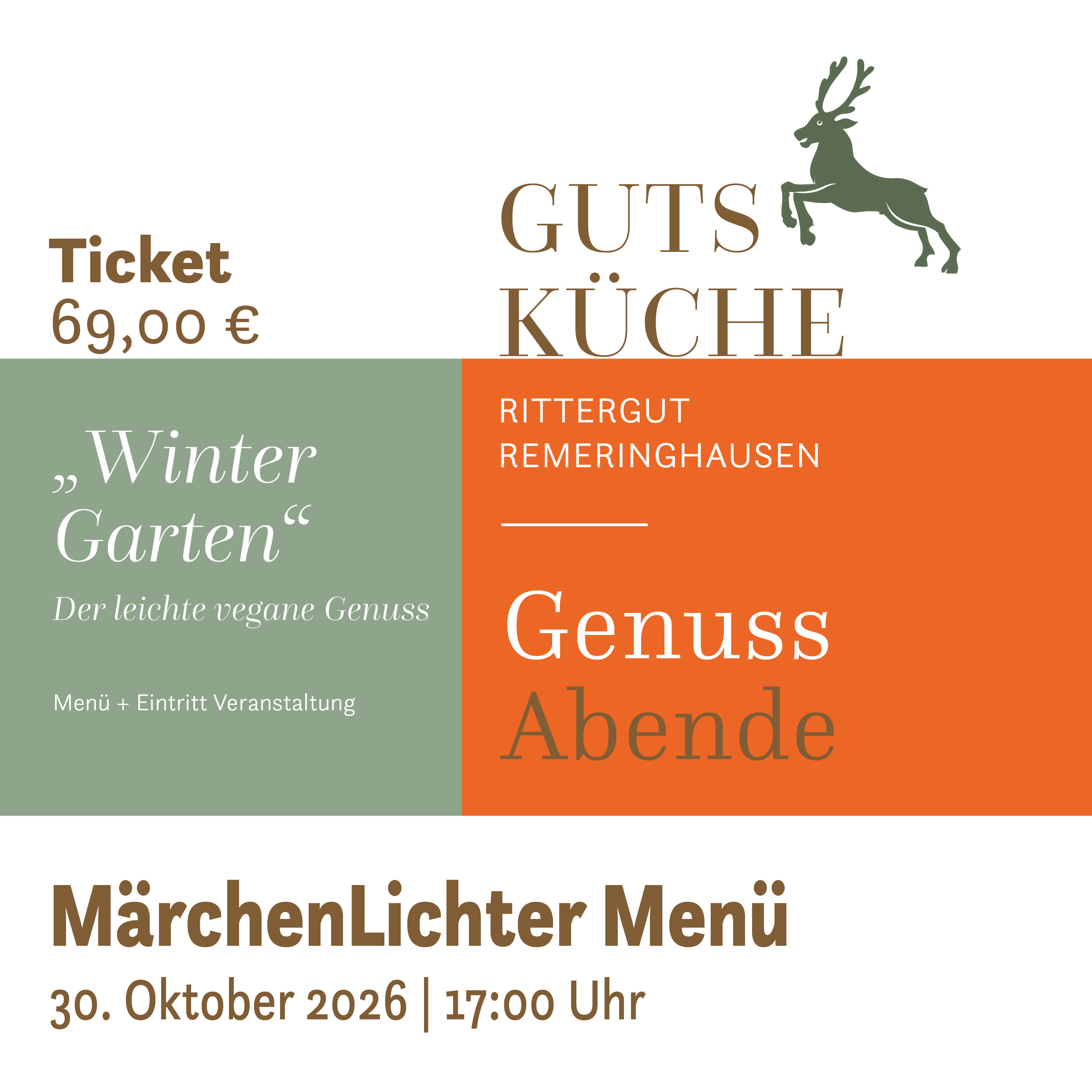GenussAbend „WinterGarten“ vegan – Freitag, 30. Oktober 2026