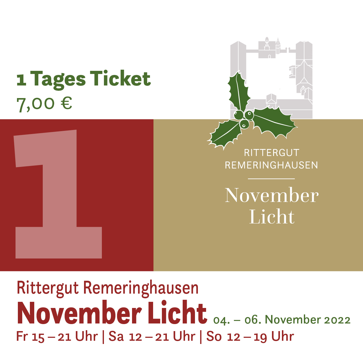 November Licht 2022 -  1Tages-Ticket  