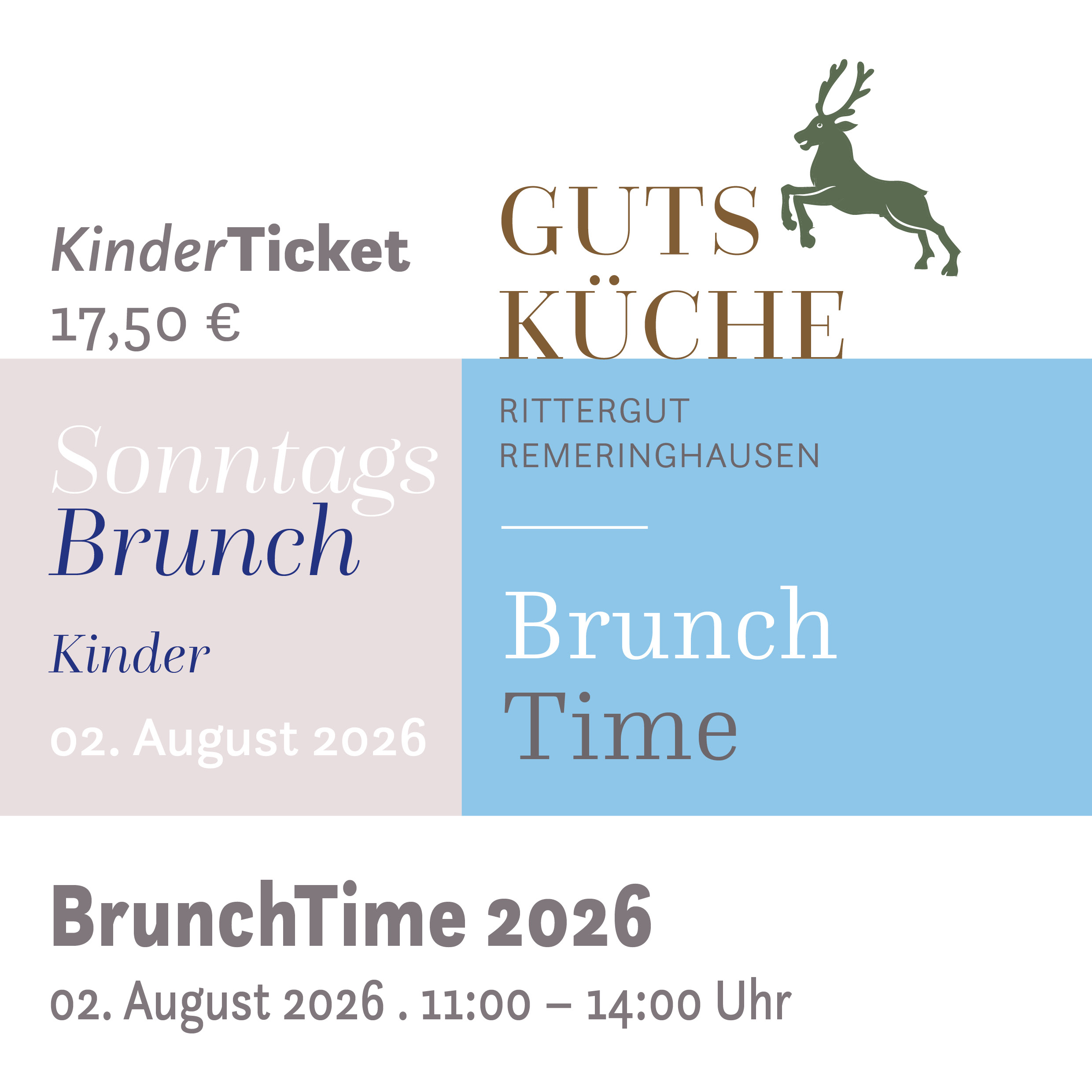 SonntagsBrunch – 02. August 2026*Kinderticket