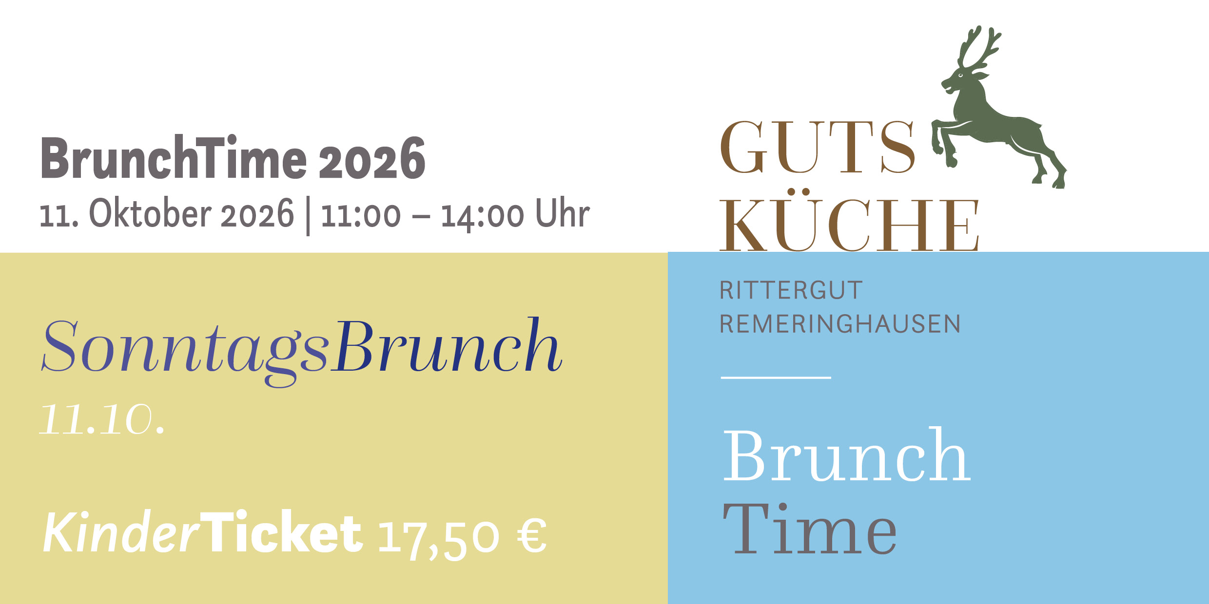 SonntagsBrunch – 11. Oktober 2026*Kinderticket
