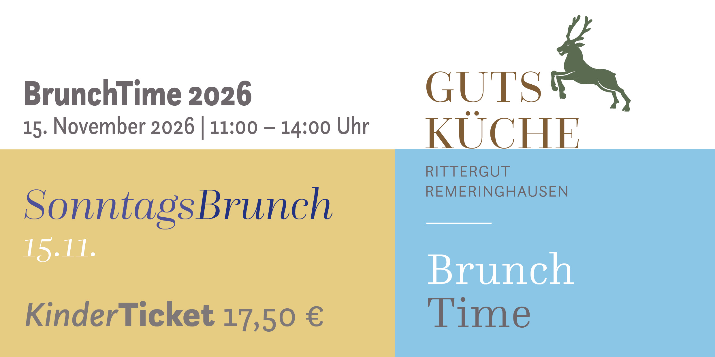SonntagsBrunch – 15. November 2026*Kinderticket