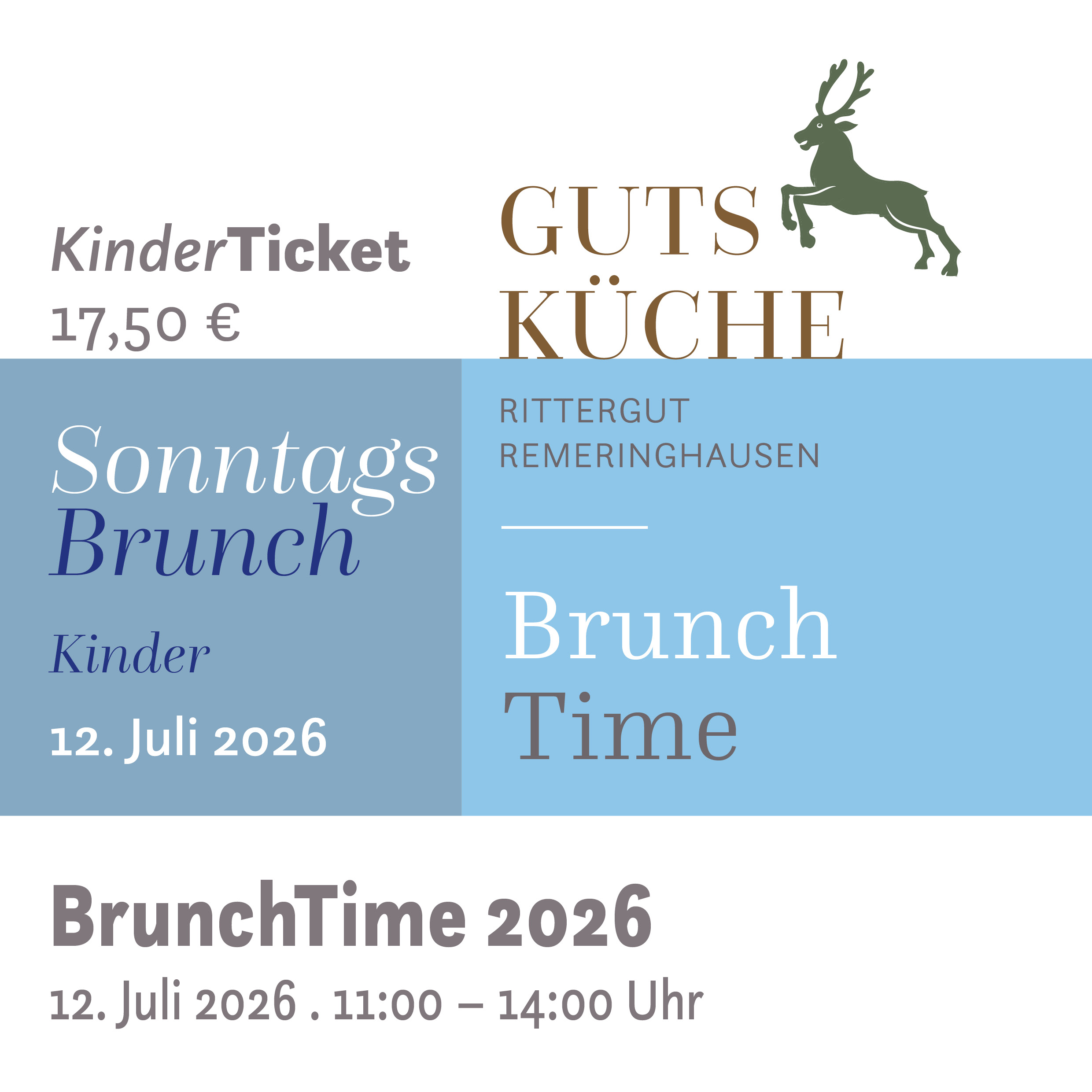 SonntagsBrunch – 12. Juli 2026*Kinderticket