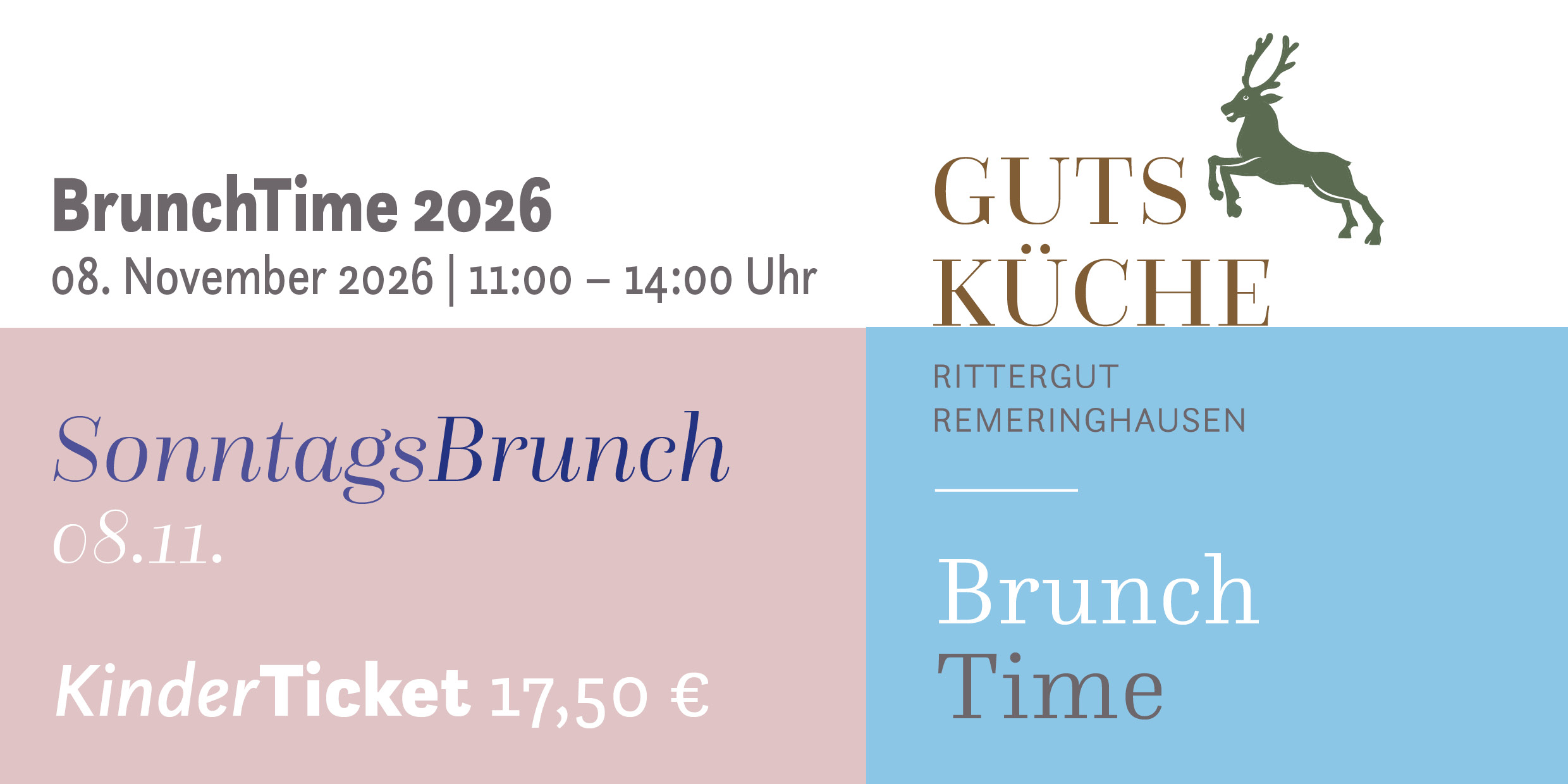 SonntagsBrunch – 08. November 2026*Kinderticket