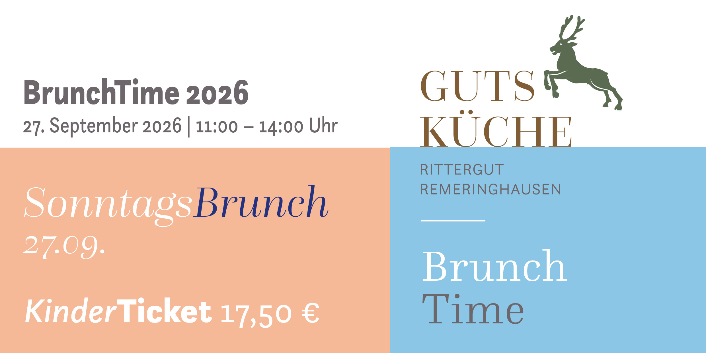 SonntagsBrunch –27. September 2026*Kinderticket