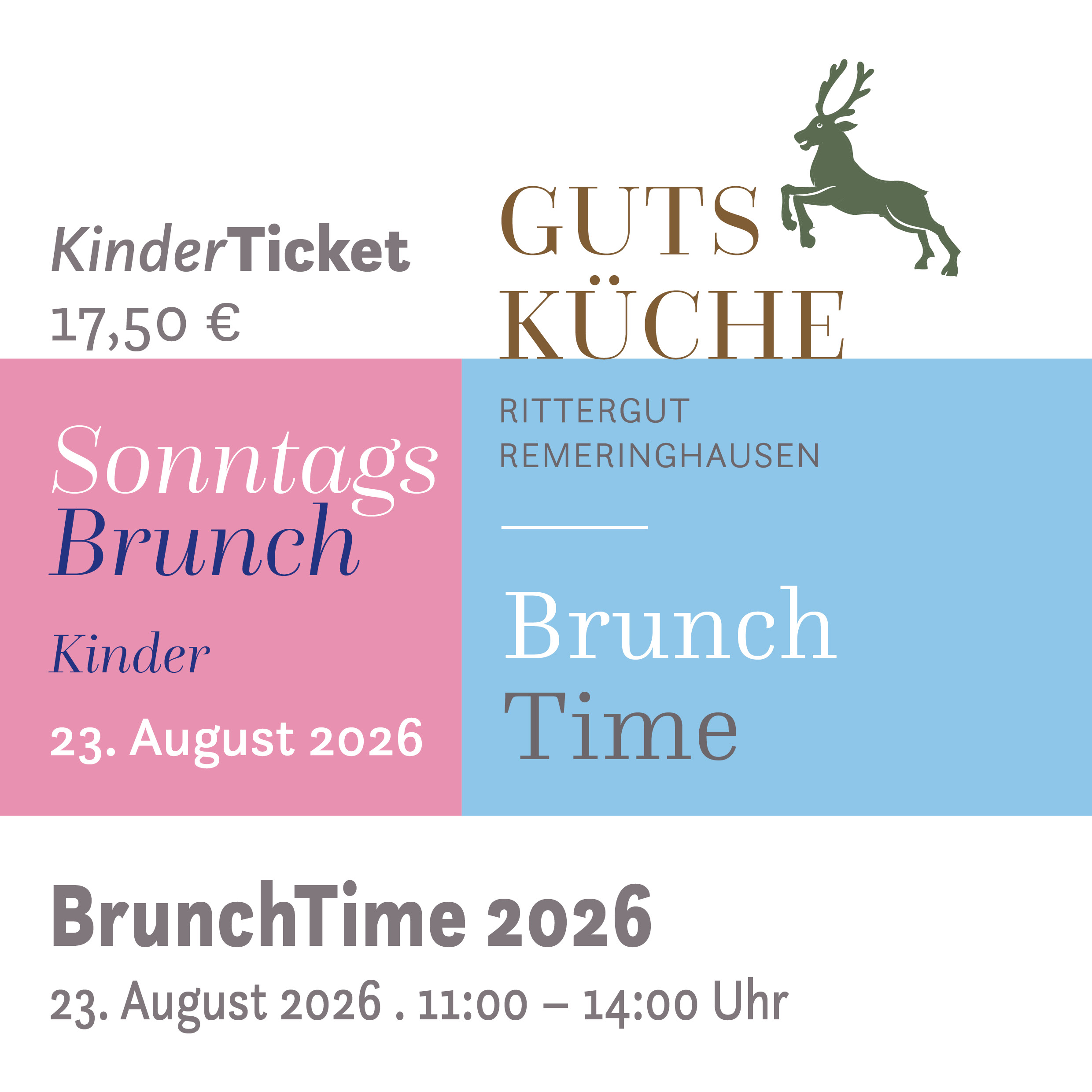 SonntagsBrunch – 23. August 2026*Kinderticket