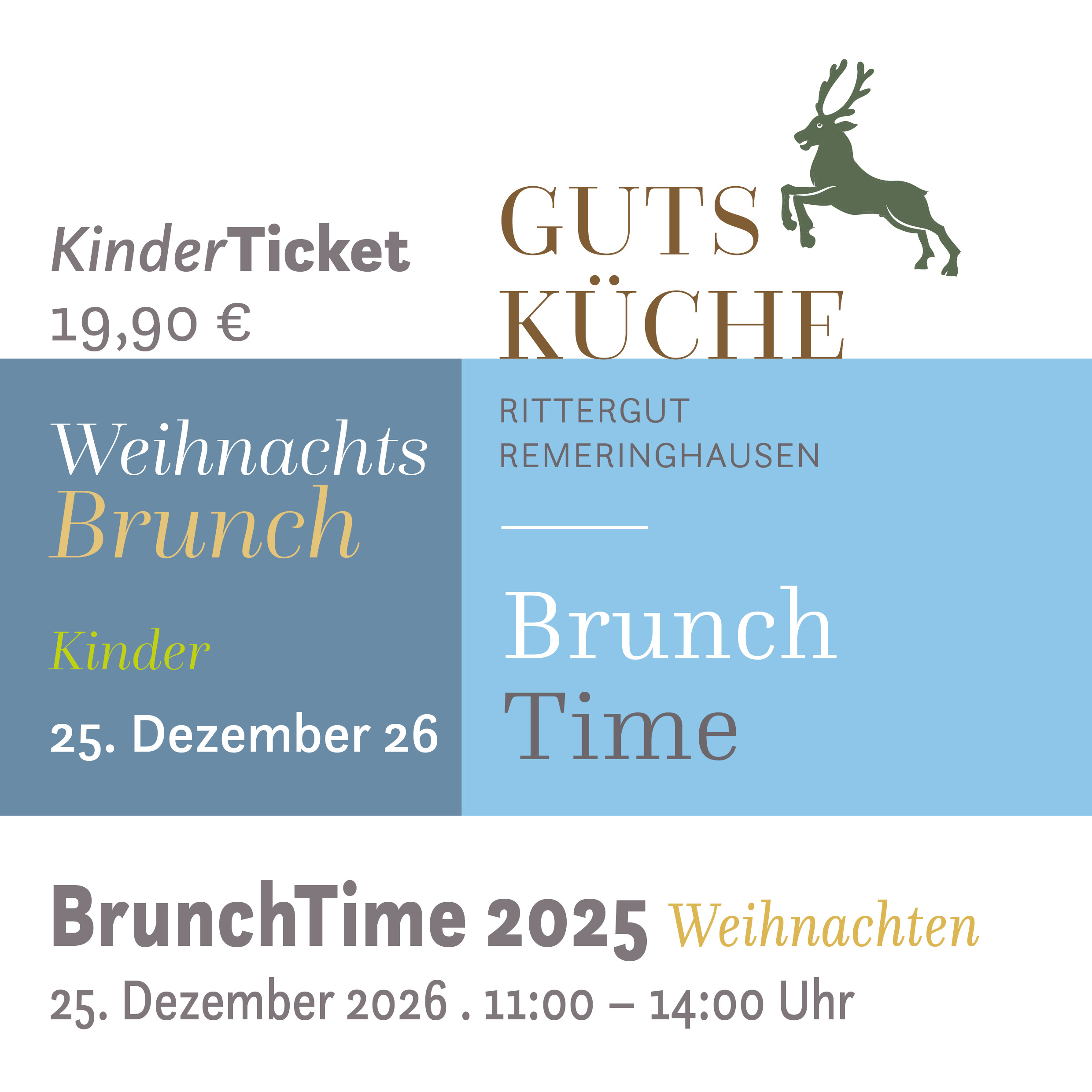 WeihnachtsBrunch – 25. Dezember 2026*Kinderticket