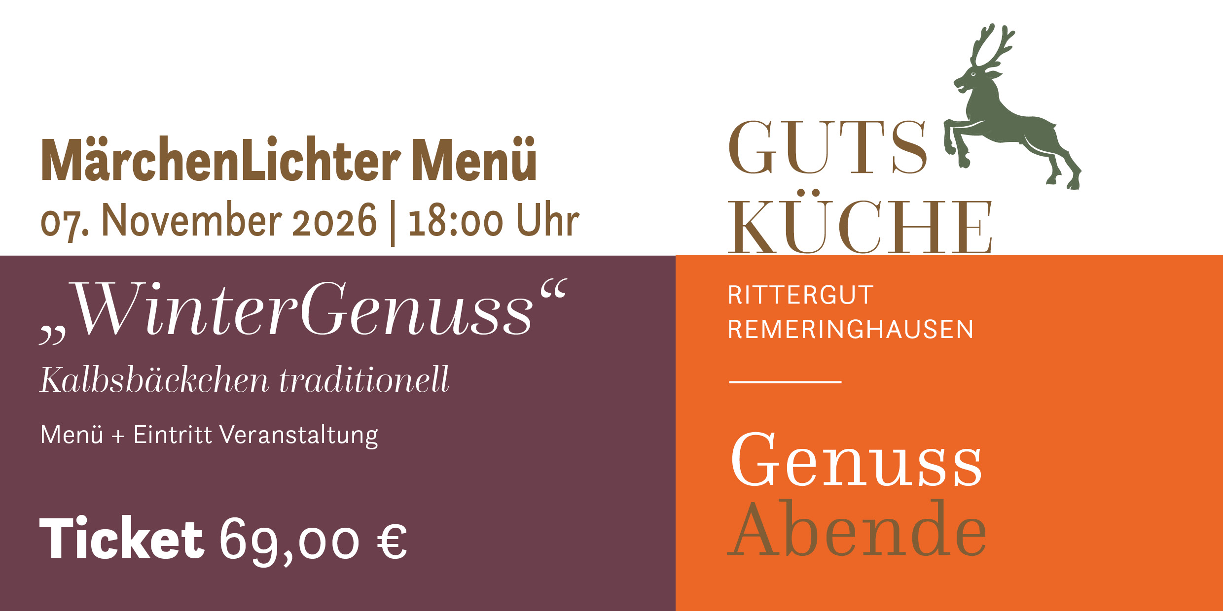 GenussAbend „WinterGenuss“ – Samstag, 07. November 2026