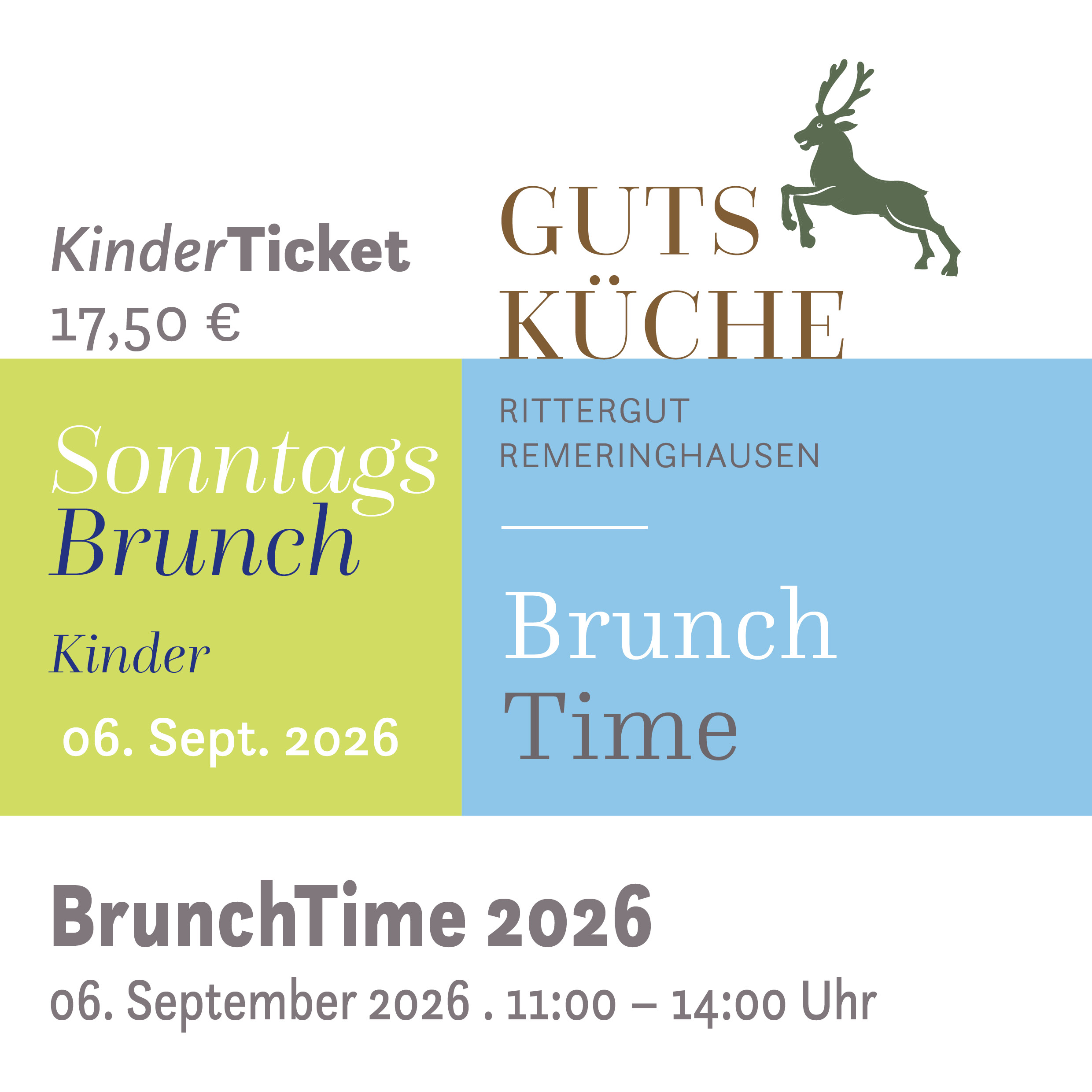 SonntagsBrunch –06. September 2026*Kinderticket