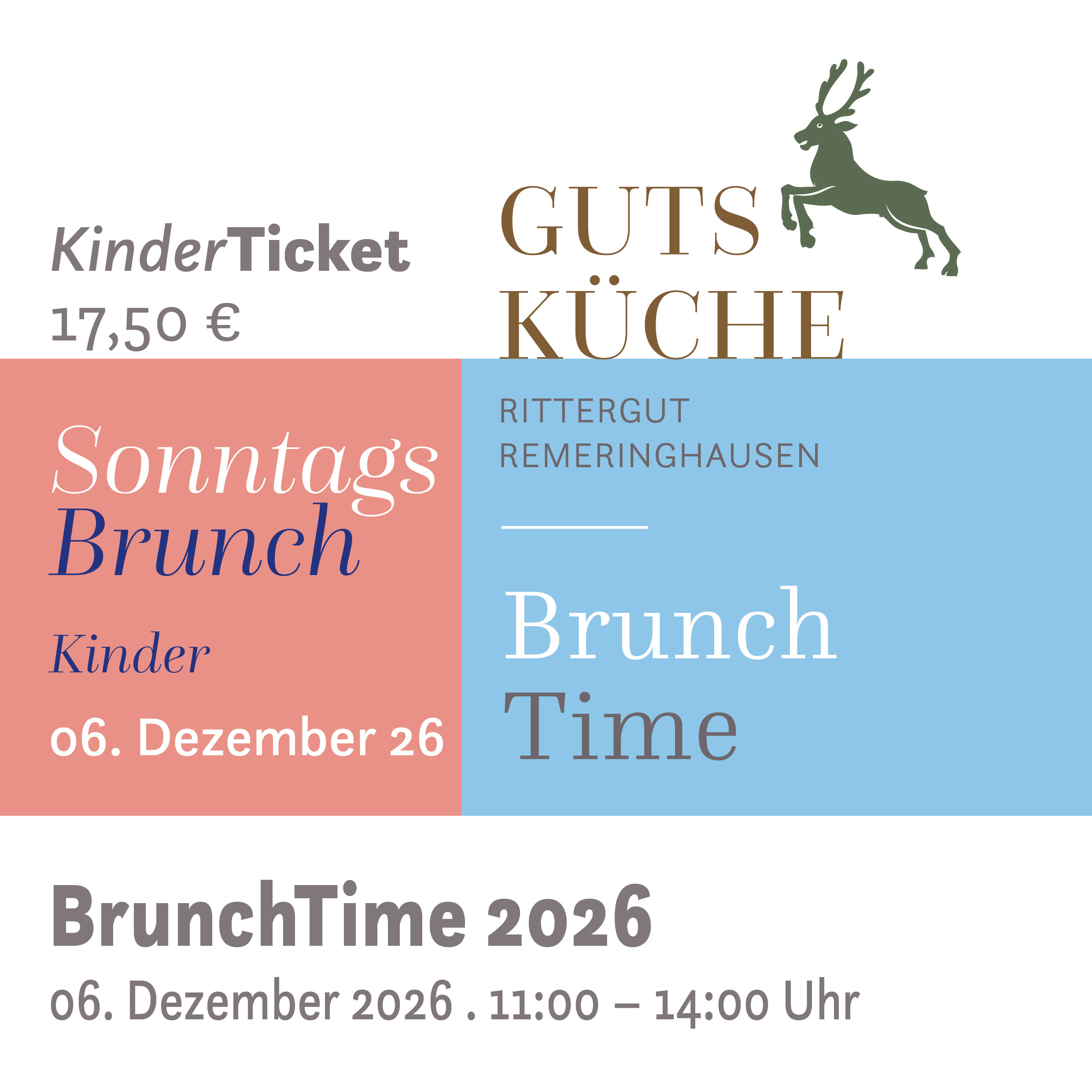 SonntagsBrunch – 06. Dezember 2026*Kinderticket