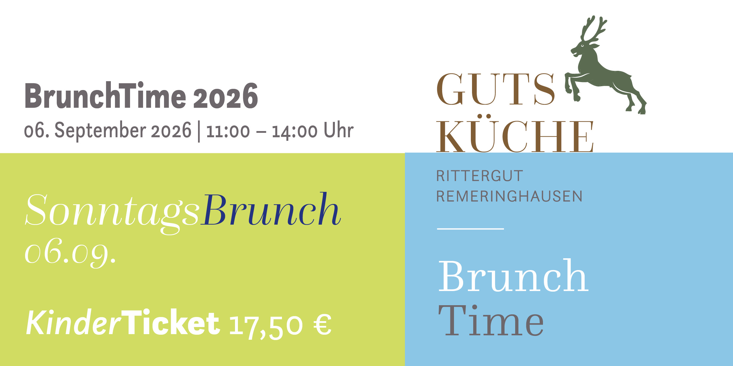 SonntagsBrunch –06. September 2026*Kinderticket