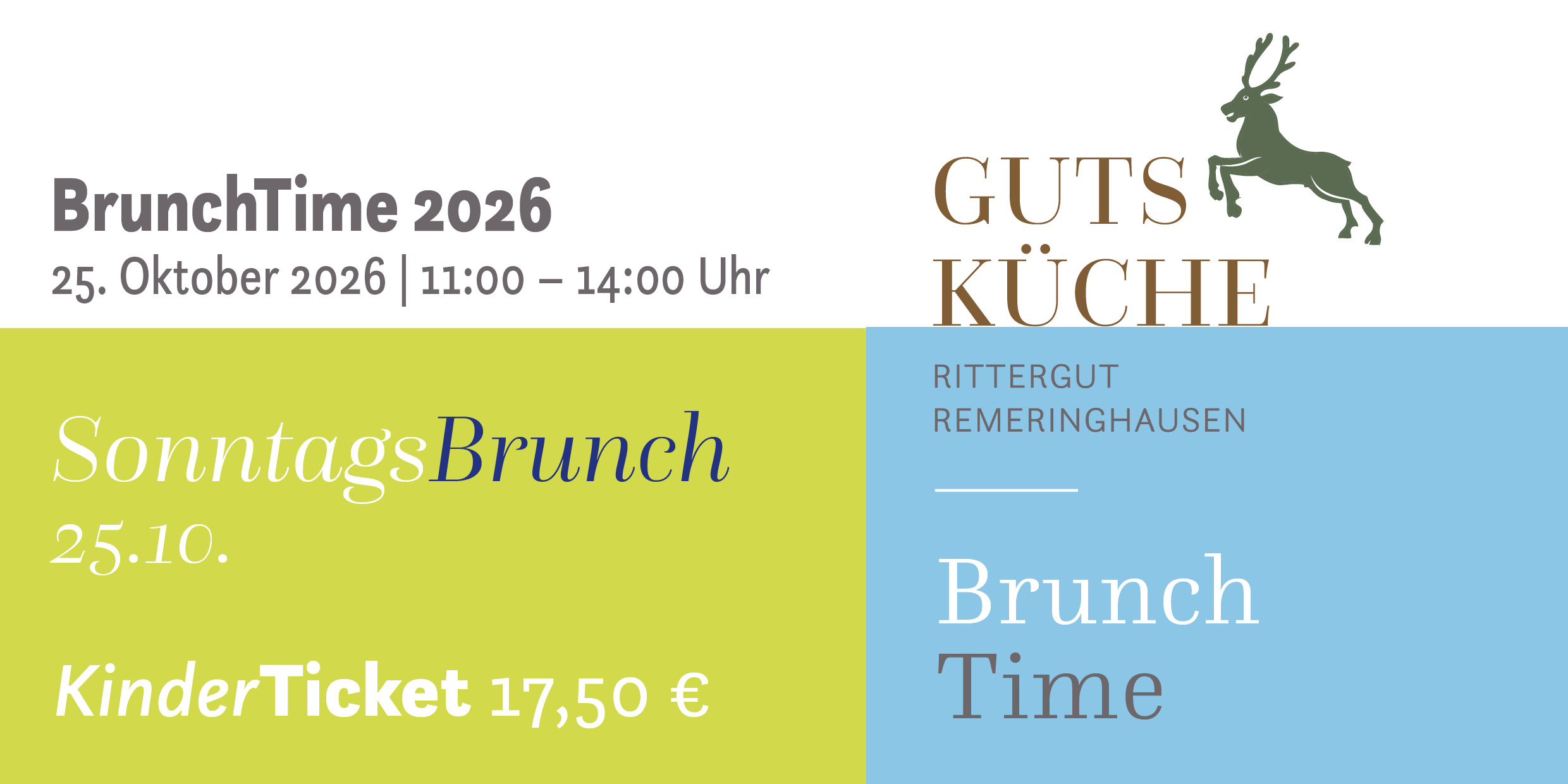 SonntagsBrunch – 25. Oktober 2026*Kinderticket