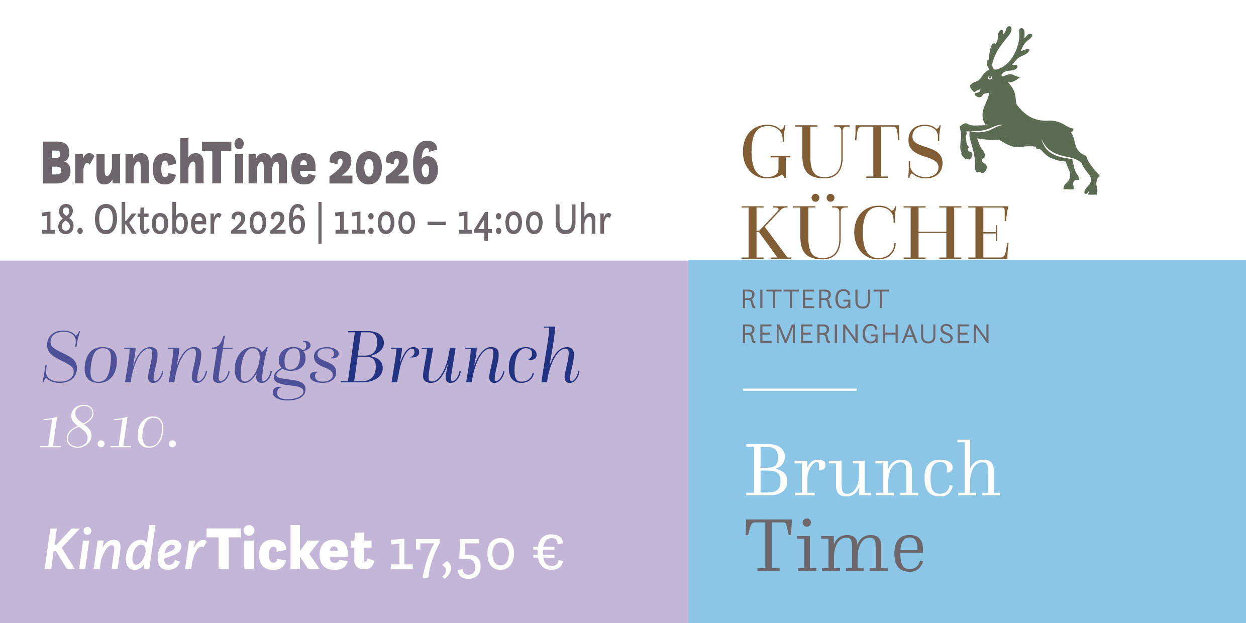 SonntagsBrunch – 18. Oktober 2026*Kinderticket