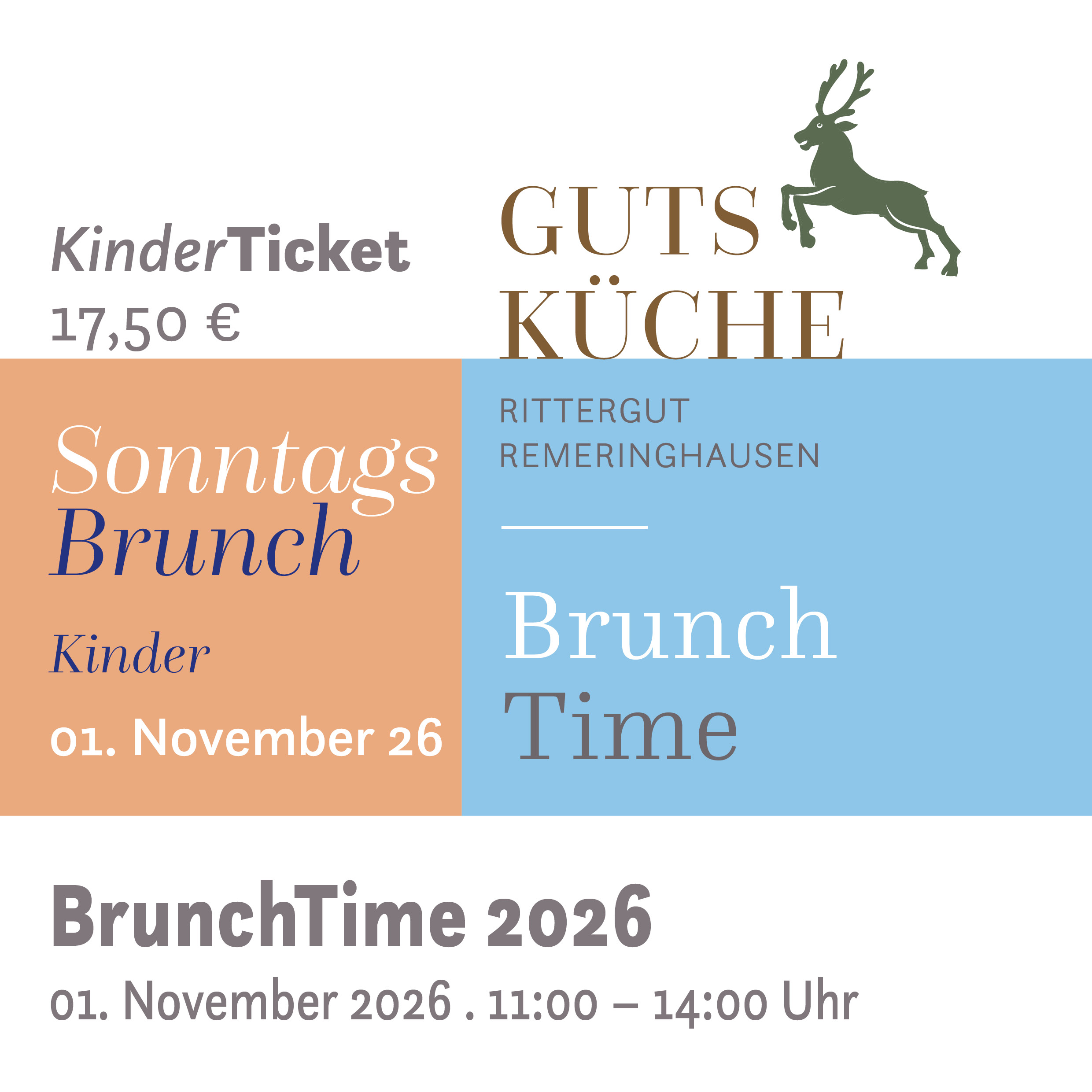 SonntagsBrunch – 01. November 2026*Kinderticket