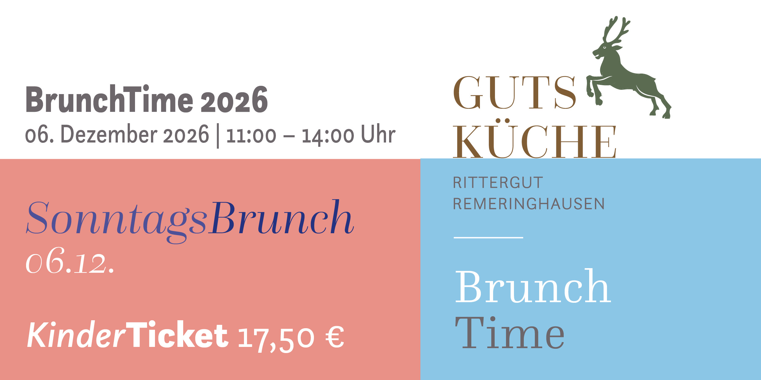 SonntagsBrunch – 06. Dezember 2026*Kinderticket